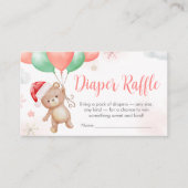 Santa Baby shower Luier Raffle Informatiekaartje (Voorkant)