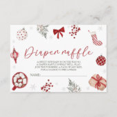 Santa Baby shower Luier Raffle Informatiekaartje (Voorkant)