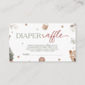 Santa Baby shower Luier Raffle Informatiekaartje (Voorkant)