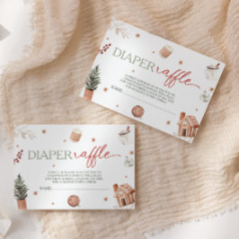 Santa Baby shower Luier Raffle Informatiekaartje
