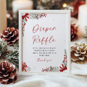 Santa Baby shower Luier Raffle Sign Poster