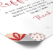 Santa Baby shower Luier Raffle Sign Poster (Hoek)