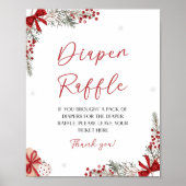 Santa Baby shower Luier Raffle Sign Poster (Voorkant)