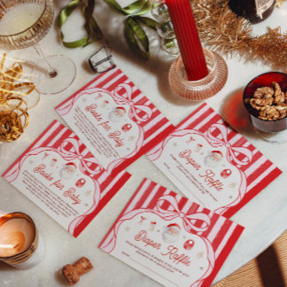 Santa Baby Shower Meisjesboeken voor Baby Informatiekaartje
