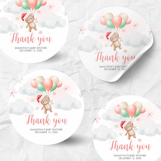 Santa Baby shower Ronde Sticker