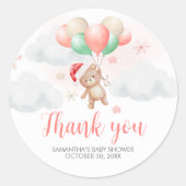 Santa Baby shower Ronde Sticker (Voorkant)