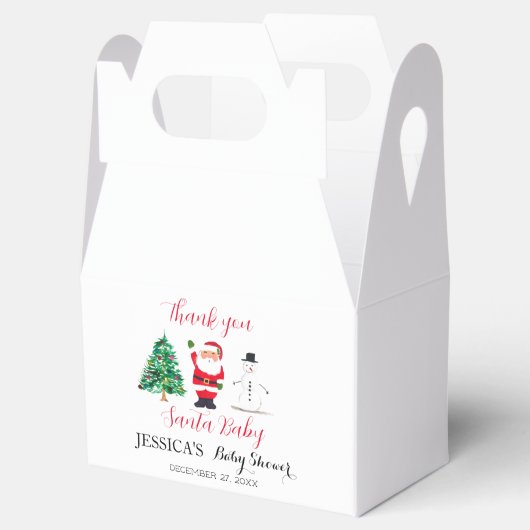 Santa Baby shower Rood Schattige eenvoudig Dank u Bedankdoosjes (Geopend)