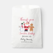 Santa Baby shower Rood Schattige eenvoudig Dank u Bedankzakje (Voorkant)