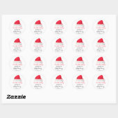 Santa Baby shower Rood Schattige eenvoudig Dank u Ronde Sticker (Vel)