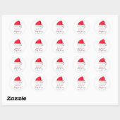 Santa Baby shower Rood Schattige eenvoudig Dank u Ronde Sticker (Vel)