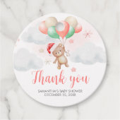 Santa Baby shower Round Bedankjes Labels (Voorkant)