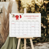 Santa Baby shower vervaldatum kalender spel teken Poster