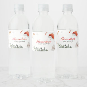 Santa Baby shower Waterfles Etiket