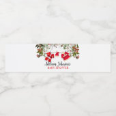 Santa Baby shower Waterfles Etiket (Enkel label)