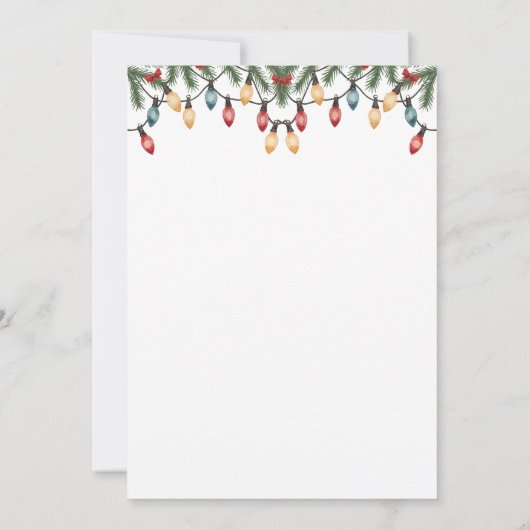 Santa Baby shower Waterverf Winter Baby shower Kaart (Achterkant)