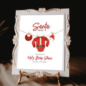 Santa Baby shower Welkom Poster