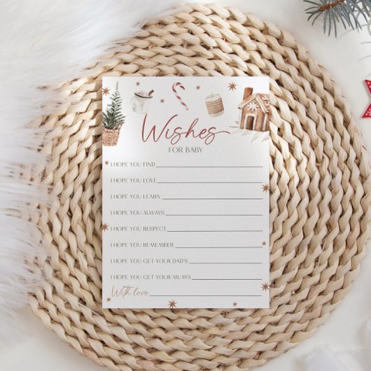 Santa Baby shower wenst Baby Kaart