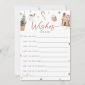 Santa Baby shower wenst Baby Kaart (Voorkant)