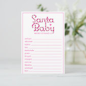 Santa Baby shower Word Scramble Game Kaart (Staand voorkant)