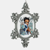 Santa Baby Tin Sneeuwvlok Ornament (Links)