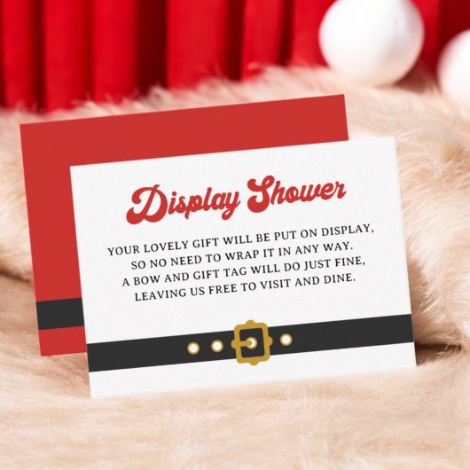 Santa Baby Vakantie Baby Shower Display Shower Informatiekaartje