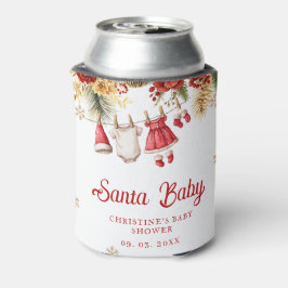 Santa Baby Vakantie Winter Kerstmis Baby Shower Blikjeskoeler