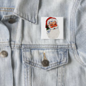 Santa baby. vierkante button 5,1 cm (In situ)