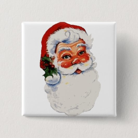 Santa baby. vierkante button 5,1 cm (Voorkant)