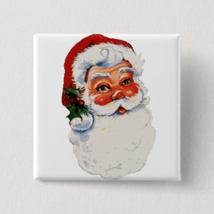 Santa baby. vierkante button 5,1 cm