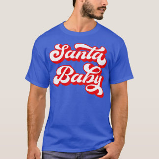 Santa Baby Vintage Retro grappig kerst voor baby T-shirt