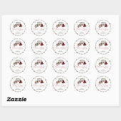 Santa Baby waterverf Girl Baby shower Ronde Sticker (Vel)