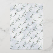 "Santa Baby" Waterverf kerstboom Baby shower Folie Uitnodiging (Achterkant)