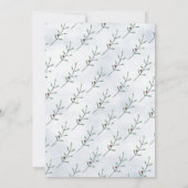 "Santa Baby" Waterverf kerstboom Baby shower Kaart (Achterkant)