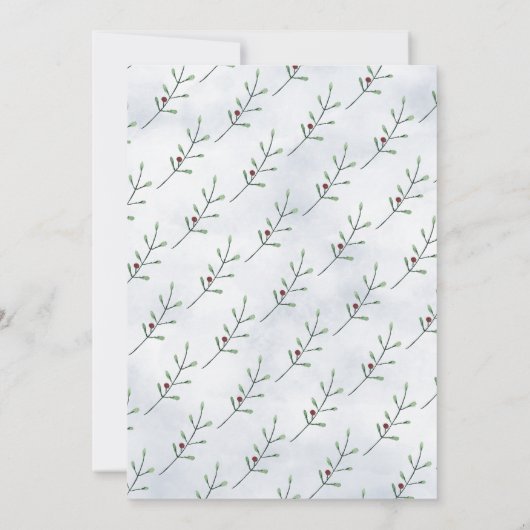 "Santa Baby" Waterverf kerstboom Baby shower Kaart (Achterkant)