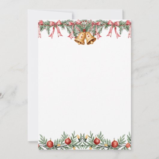 Santa Baby Waterverf Rode Kerst Baby shower Kaart (Achterkant)