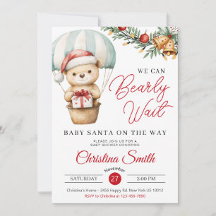Santa Baby We kunnen nauwelijks wachten op Baby sh Kaart