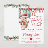 Santa Baby We kunnen nauwelijks wachten op babyjon Kaart (Voorkant / Achterkant)