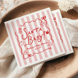Santa Baby! Whimsical Kerst Baby Shower Servet