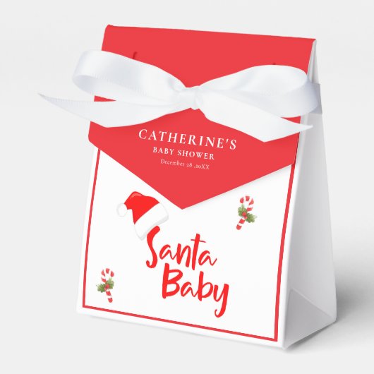 Santa Baby Winter Baby shower Bedankdoosjes (Voorkant Zijde)