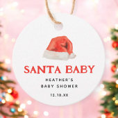 Santa Baby  Winter Baby shower Bedankjes Labels