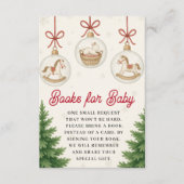 Santa Baby Winter Baby Shower Books for Baby Informatiekaartje (Voorkant)