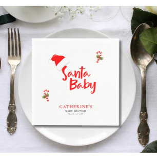 Santa Baby Winter Baby shower Servet
