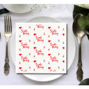 Santa Baby Winter Baby shower Servet