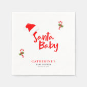 Santa Baby Winter Baby shower Servet (Voorkant)