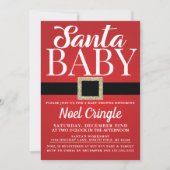 Santa Baby Winter Baby shower Uitnodiging (Voorkant)
