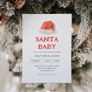 Santa Baby  Winter Baby shower Uitnodiging