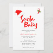 Santa Baby Winter Baby shower Uitnodiging (Voorkant)
