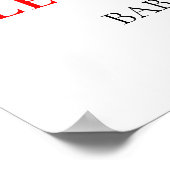 Santa Baby Winter Baby shower Welkom Poster (Hoek)