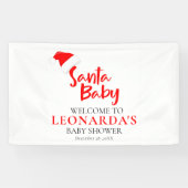 Santa Baby Winter Baby shower Welkom Spandoek (Horizontaal)