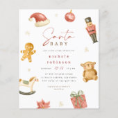 Santa Baby Winter Christmas Baby shower Budget (Voorkant)